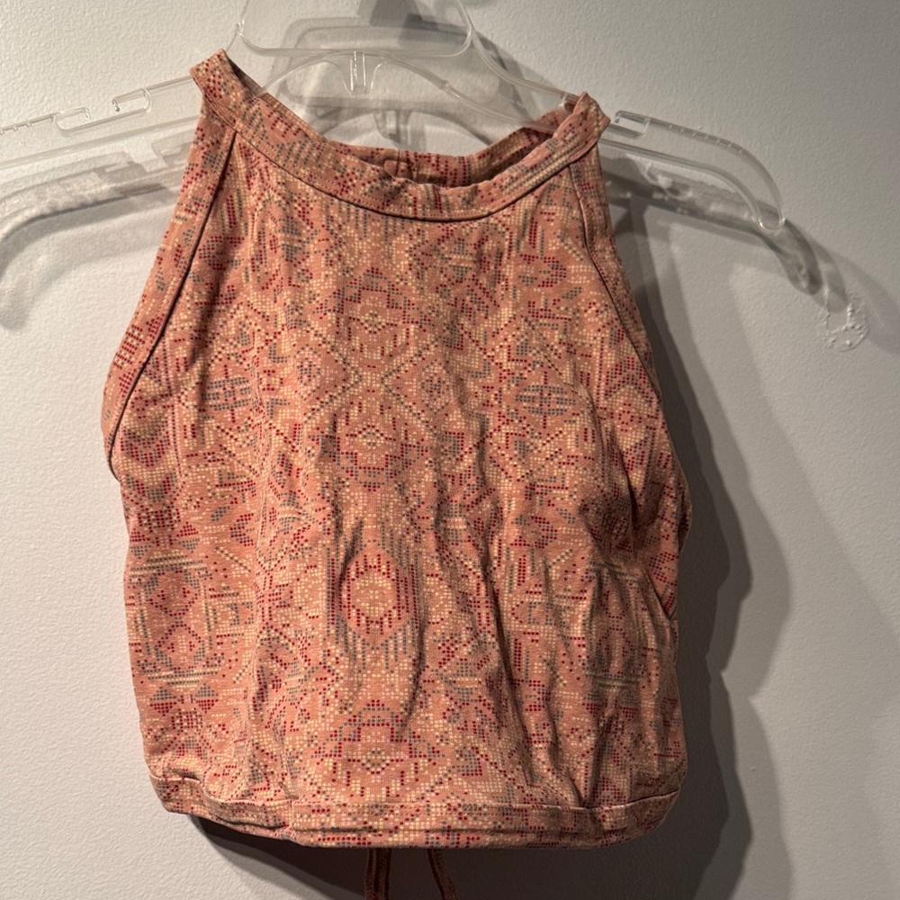 Prana Geometric Pink Crop Top